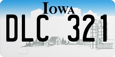 IA license plate DLC321