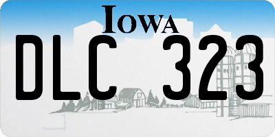 IA license plate DLC323