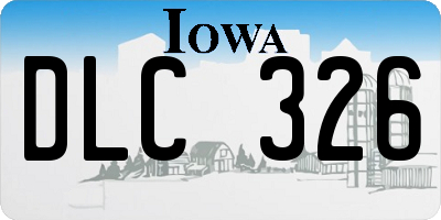 IA license plate DLC326