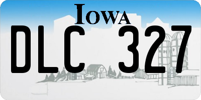 IA license plate DLC327