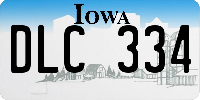 IA license plate DLC334