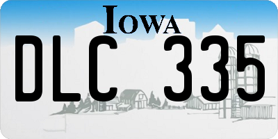 IA license plate DLC335