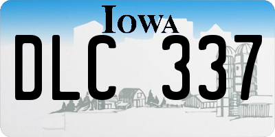 IA license plate DLC337