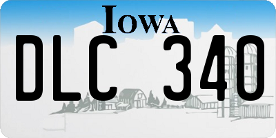 IA license plate DLC340