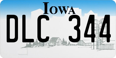 IA license plate DLC344