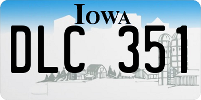 IA license plate DLC351