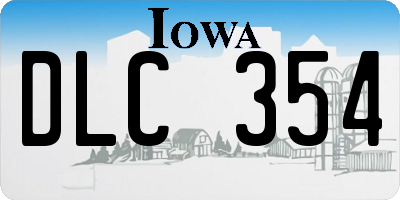 IA license plate DLC354