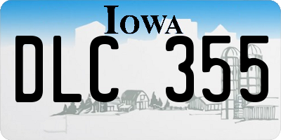 IA license plate DLC355