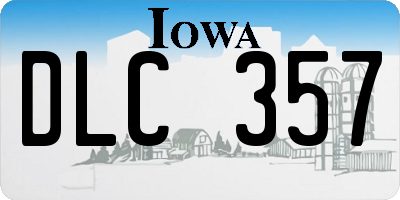 IA license plate DLC357