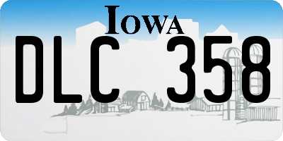 IA license plate DLC358