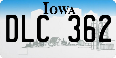 IA license plate DLC362