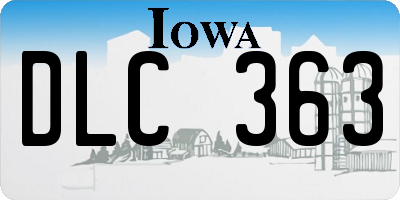 IA license plate DLC363