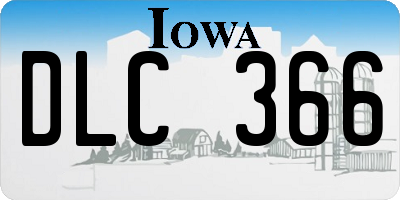 IA license plate DLC366