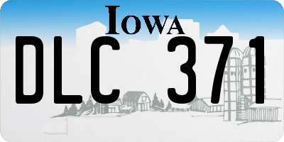IA license plate DLC371