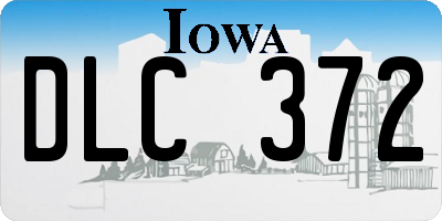 IA license plate DLC372