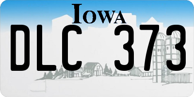 IA license plate DLC373