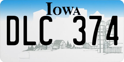 IA license plate DLC374