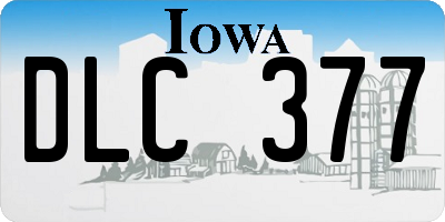 IA license plate DLC377