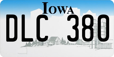 IA license plate DLC380