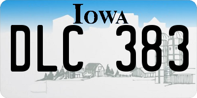 IA license plate DLC383