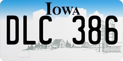 IA license plate DLC386