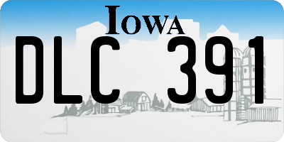 IA license plate DLC391