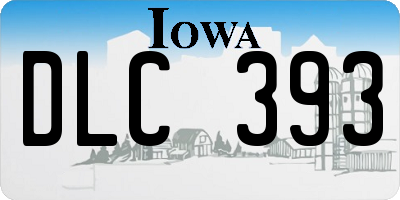 IA license plate DLC393