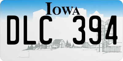 IA license plate DLC394