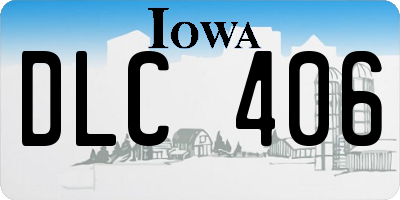IA license plate DLC406