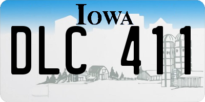 IA license plate DLC411