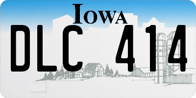 IA license plate DLC414