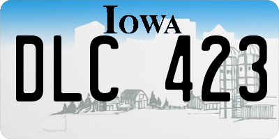 IA license plate DLC423