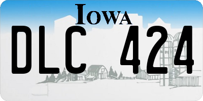IA license plate DLC424