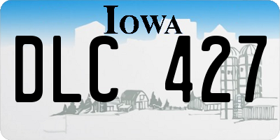 IA license plate DLC427