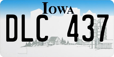 IA license plate DLC437