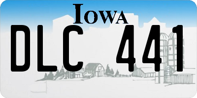 IA license plate DLC441