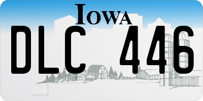 IA license plate DLC446
