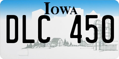 IA license plate DLC450