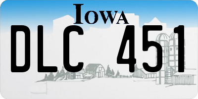 IA license plate DLC451