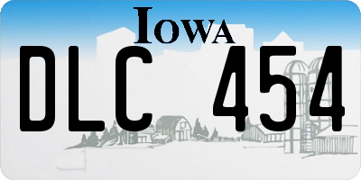 IA license plate DLC454