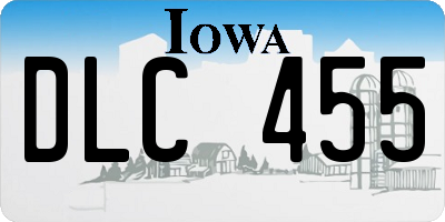IA license plate DLC455