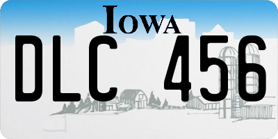 IA license plate DLC456