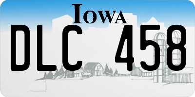 IA license plate DLC458