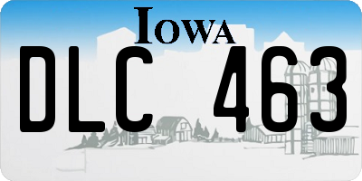 IA license plate DLC463