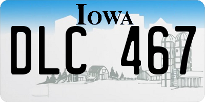 IA license plate DLC467