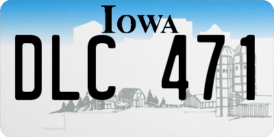 IA license plate DLC471