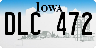 IA license plate DLC472