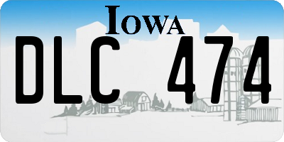 IA license plate DLC474