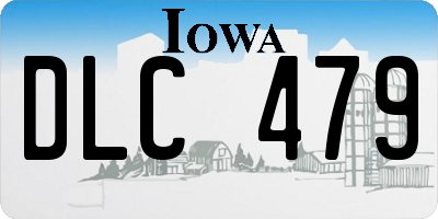 IA license plate DLC479