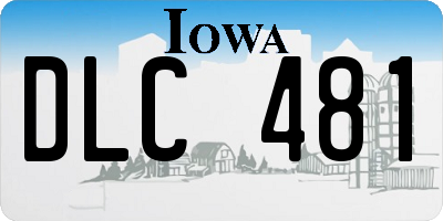 IA license plate DLC481